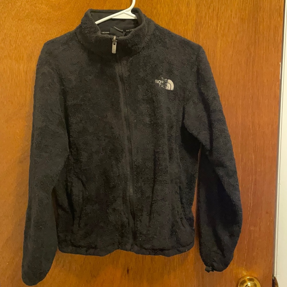 Black fleece north face jacket